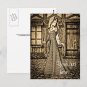 Medieval Lady Briefkaart (Voorkant / Achterkant)