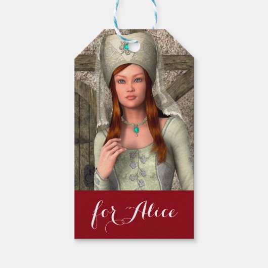 Medieval Lady Cadeaulabel (Voorkant)