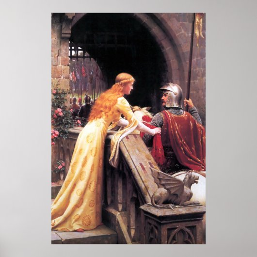 Medieval Lady en Knight Poster (Voorkant)