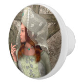Medieval Lady Keramische Knop (Rechts)