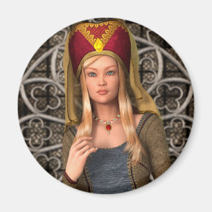 Medieval Lady Magneet
