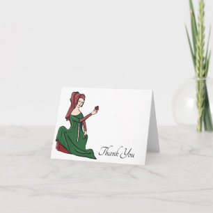 Medieval Lady met hart bedankt