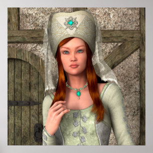 Medieval Lady Poster