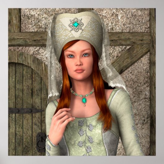 Medieval Lady Poster (Voorkant)