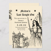 Medieval “Last Knight Out” Bachelorette Kaart