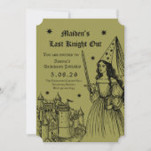 Medieval “Last Knight Out” Bachelorette Kaart (Voorkant)