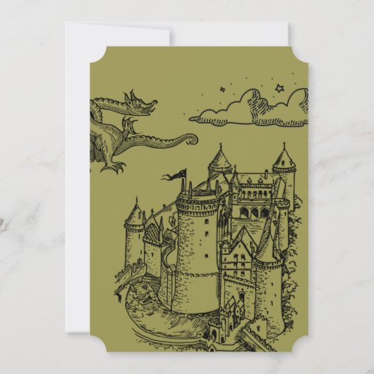 Medieval “Last Knight Out” Bachelorette Kaart (Achterkant)