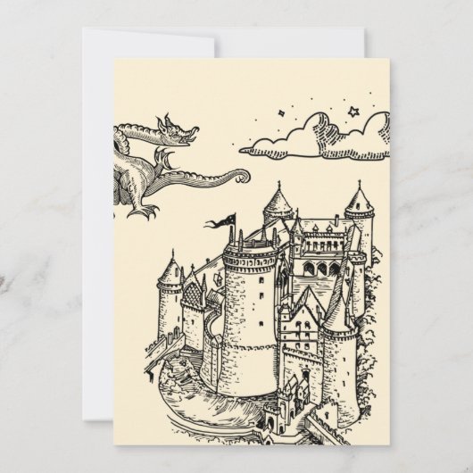 Medieval “Last Knight Out” Bachelorette Kaart (Achterkant)