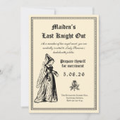 Medieval “Last Knight Out” Bachelorette Kaart (Voorkant)
