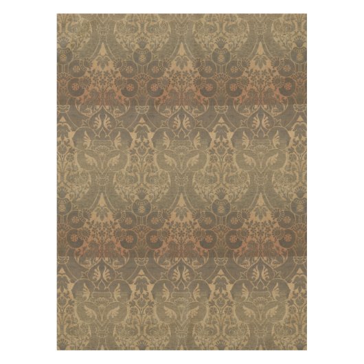 Medieval-leeuwenkoppen en -pomegranaatpatroon tafelkleed (Voorkant)