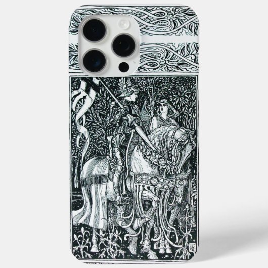 MEDIEVAL LEGENDS Lady en Knight Horseback Floral Case-Mate iPhone Case (Achterkant)