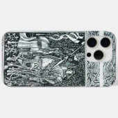 MEDIEVAL LEGENDS Lady en Knight Horseback Floral Case-Mate iPhone Case (Achterkant (horizontaal))