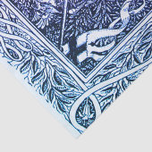 MEDIEVAL LEGENDS Lady en Knight Horseback Floral Tissuepapier (Detail)