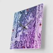 MEDIEVAL LEGENDS Lady en Knight Horseback Floral Vierkante Klok (Hoek)