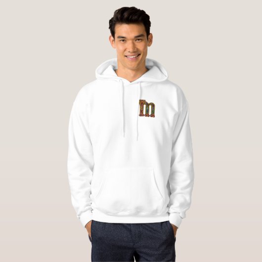 Medieval Letter "M" Historische liefhebbers Hoodie (Voorkant volledig)