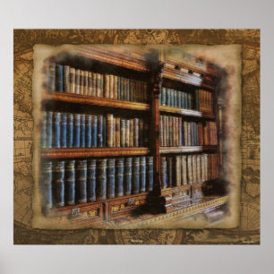 Medieval Library and Books of Anti-quity Artwork Poster