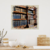 Medieval Library and Books of Anti-quity Artwork Poster (Keuken)