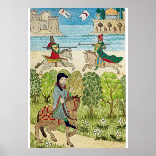 Medieval Life in Engeland - Canterbury pelgrims Poster (Voorkant)