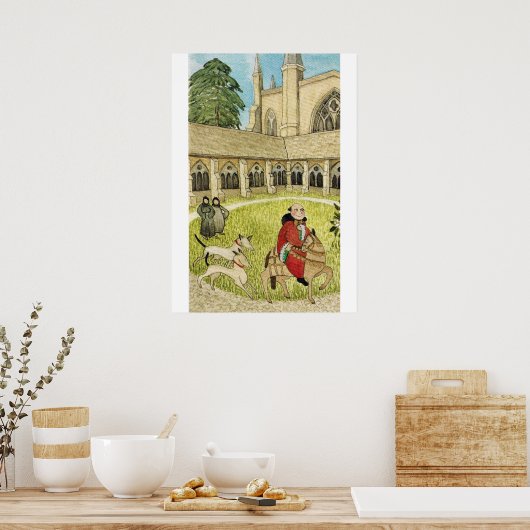 Medieval Life in Engeland - Canterbury pelgrims Poster (Keuken)