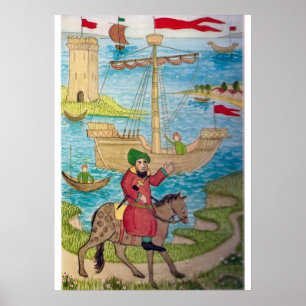 Medieval Life in Engeland - Canterbury pelgrims Poster