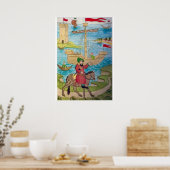 Medieval Life in Engeland - Canterbury pelgrims Poster (Keuken)