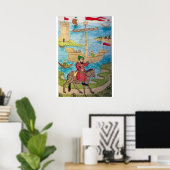 Medieval Life in Engeland - Canterbury pelgrims Poster (Thuiskantoor)