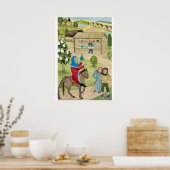 Medieval Life in Engeland - Canterbury pelgrims Poster (Keuken)