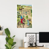 Medieval Life in Engeland - Canterbury pelgrims Poster (Thuiskantoor)