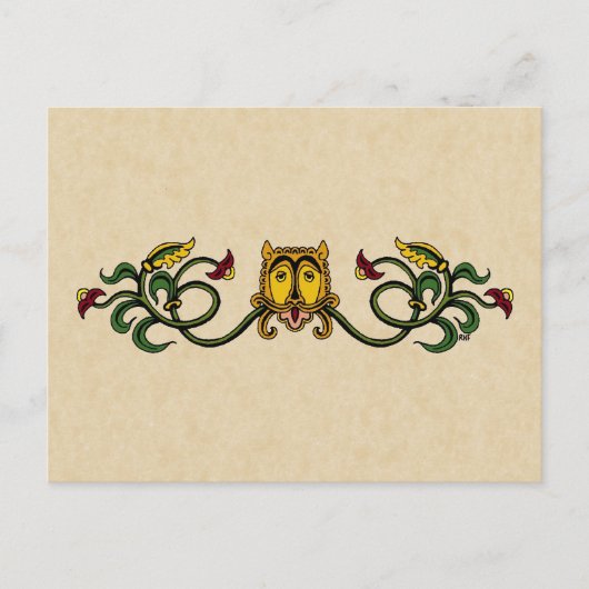 Medieval Lion Design Briefkaart (Voorkant)