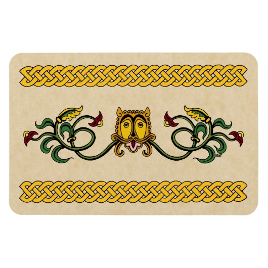 Medieval Lion Design Magneet (Horizontaal)