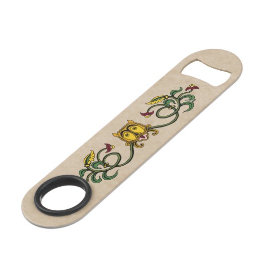 Medieval Lion Design Speed Flessenopener (Voorkant Gekanteld)