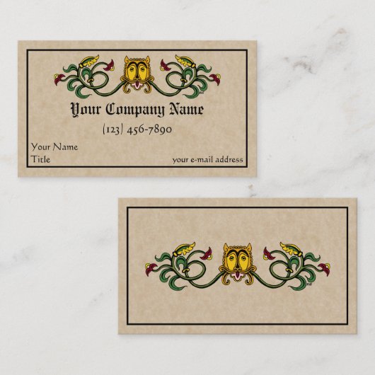 Medieval Lion Design Visitekaartje (Voorkant / Achterkant)