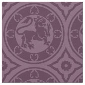 Medieval Lion, Eggplant Stof (Close Up)