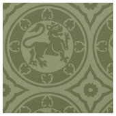 Medieval Lion, Olijfgroen Stof (Close Up)