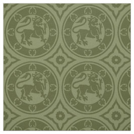 Medieval Lion, Olijfgroen Stof