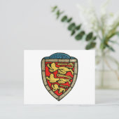 Medieval Lions Crest Briefkaart (Staand voorkant)