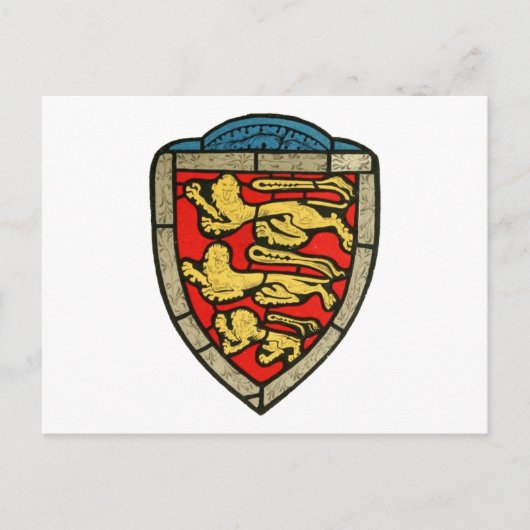 Medieval Lions Crest Briefkaart (Voorkant)