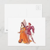 Medieval Lord en Lady Briefkaart (Voorkant / Achterkant)
