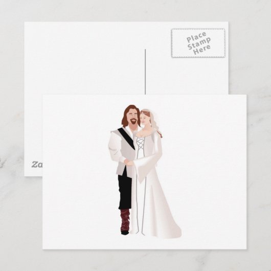 Medieval Lord en Lady Briefkaart (Voorkant / Achterkant)