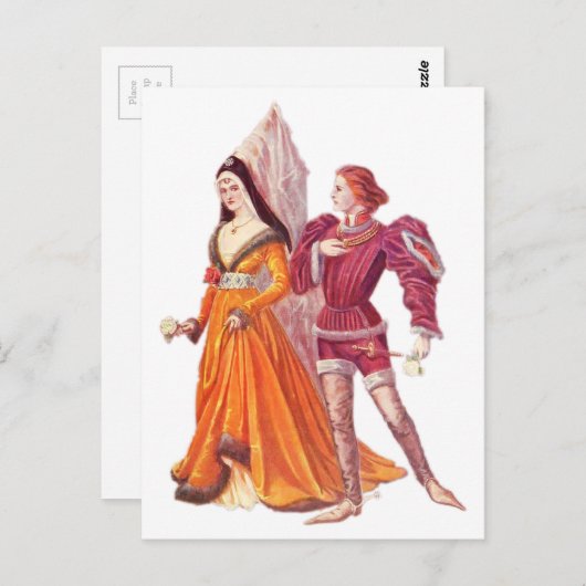 Medieval Lord en Lady Briefkaart (Voorkant / Achterkant)