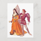 Medieval Lord en Lady Briefkaart (Voorkant)