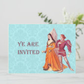 Medieval Lord en Lady Kaart (Staand voorkant)