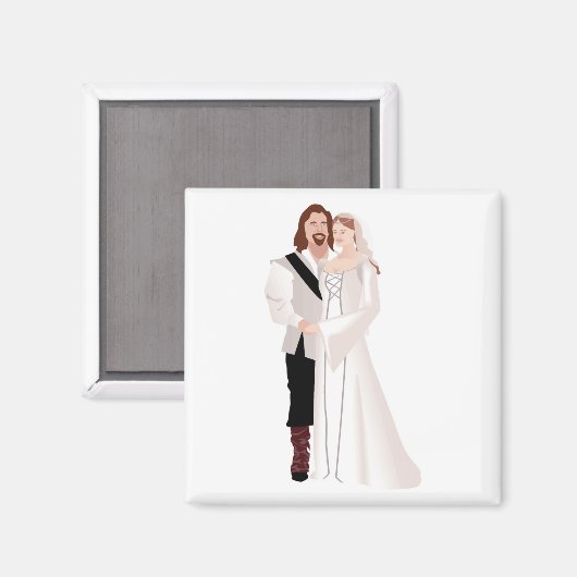 Medieval Lord en Lady Magneet (Voorkant / Achterkant)