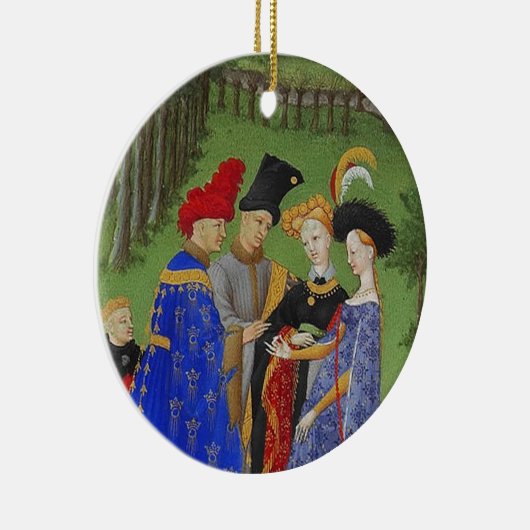 Medieval lords en dames keramisch ornament (Rechts)