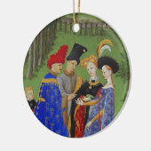 Medieval lords en dames keramisch ornament (Links)