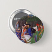 Medieval lords en dames ronde button 5,7 cm (Voorkant /achterkant)