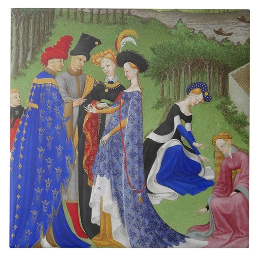 Medieval lords en dames tegeltje (Voorkant)