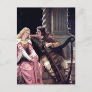 Medieval Love Couple Romantic Castle Painting Briefkaart
