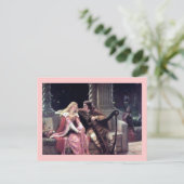 Medieval Love Couple Romantic Castle Painting Briefkaart (Staand voorkant)