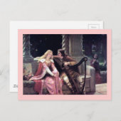 Medieval Love Couple Romantic Castle Painting Briefkaart (Voorkant / Achterkant)